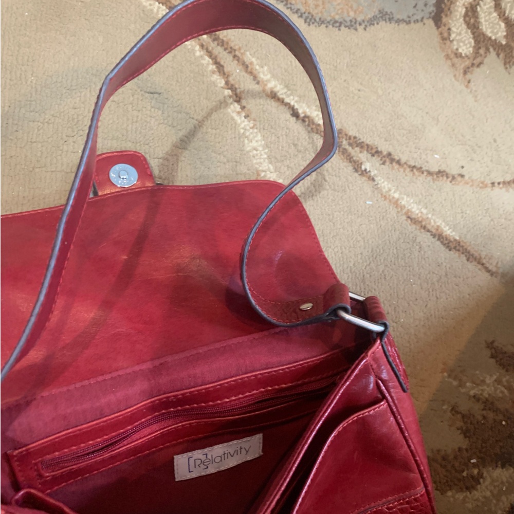 Relativity Elegant Red Shoulder Bag - image 2